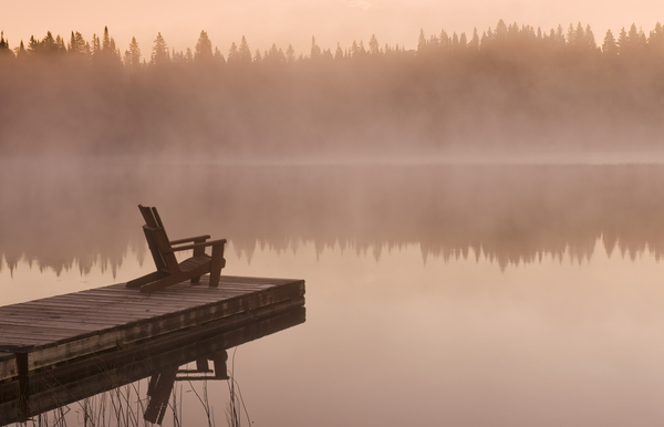 chair on dock by Dave Reede Photohgraphy