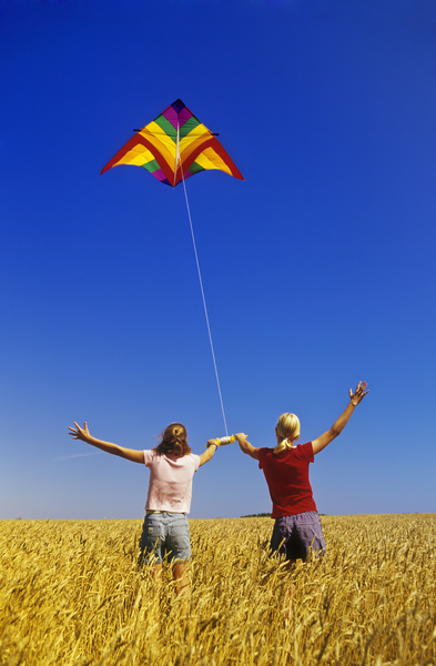 flying a kite Print