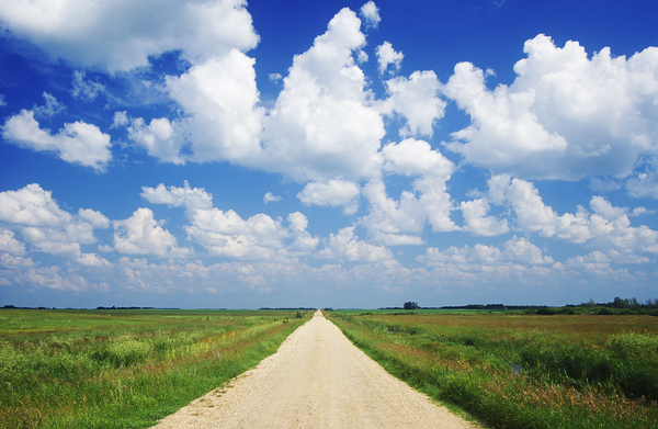 Long Straight Road Print
