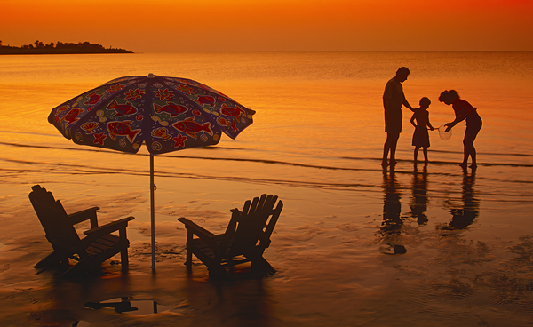 Evening at the Beach Print