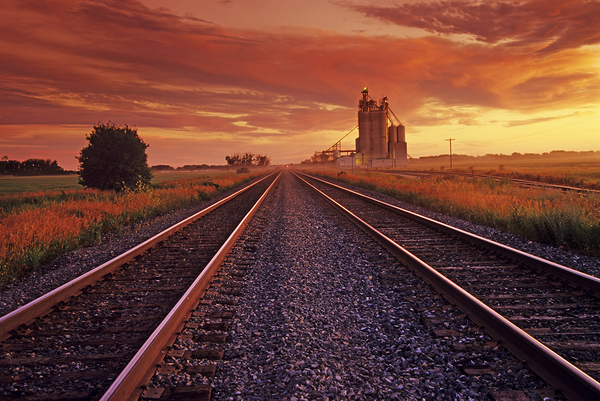Double Track Across the Prairies by Dave Reede Photohgraphy
