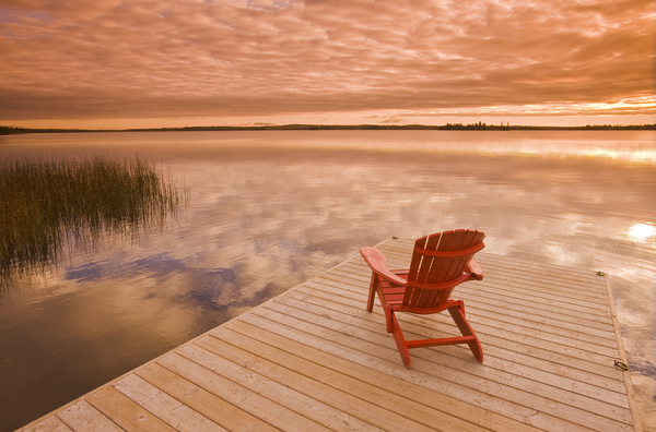chair on dock Print