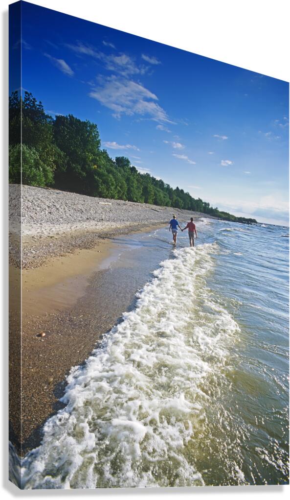 Walking the Beach Canvas Print