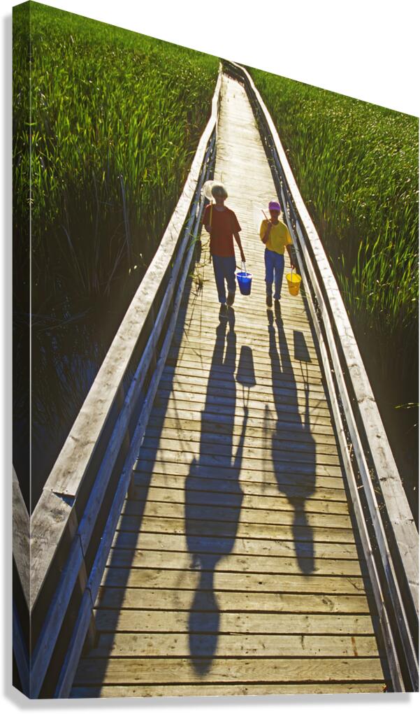 A Day of Catching Marsh Life Canvas Print