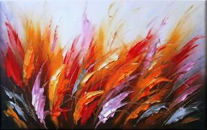 Abstract Feather Oil Painting on Canvas