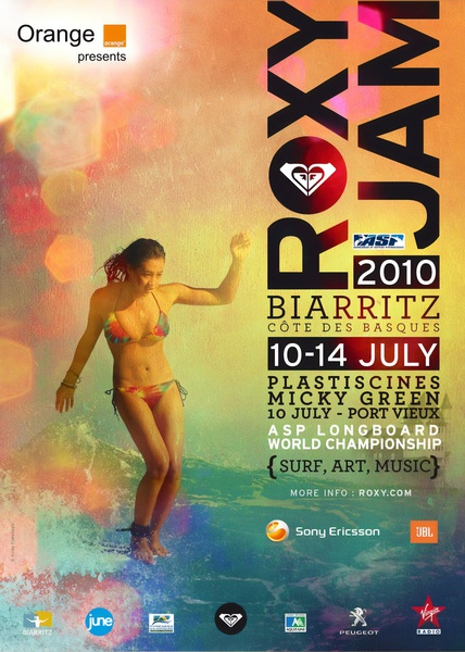 2010 ROXY JAM Biarritz Surfing Competition Print - Surfing Poster by Surf Posters