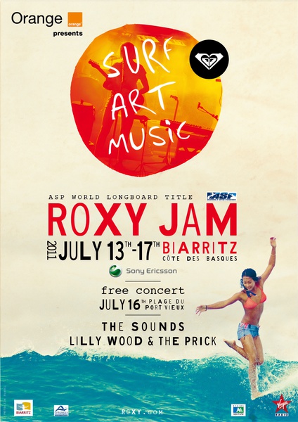 2011 ROXY JAM Biarritz Surfing Competition Print - Surfing Poster by Surf Posters