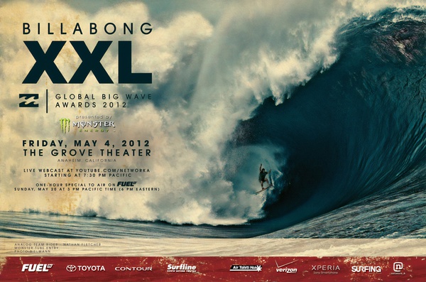 2012 BILLABONG XXL Big Wave Surfing Competition Print - Surfing Poster by Surf Posters
