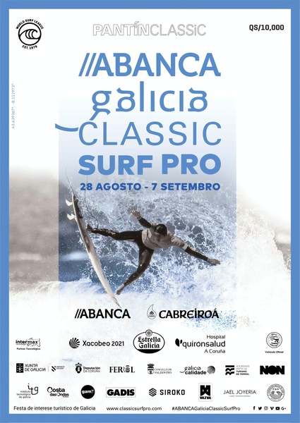 2019 ABANCA Galicia Classic Surf Pro Surfing Competition Print - Surfing Poster by Surf Posters