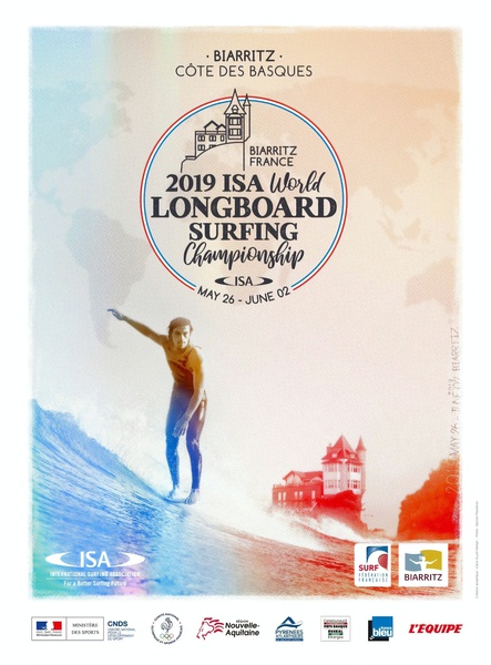 2019 ISA World Longboard Surfing Competition Print - Surfing Poster by Surf Posters