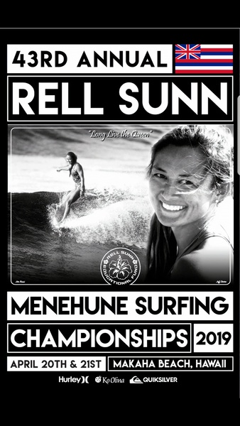 2019 RELL SUNN Menehune Surfing Championships Competition Print - Surfing Poster by Surf Posters