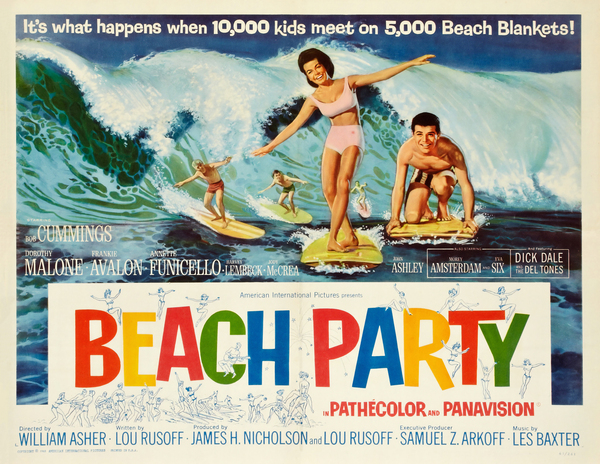 1963 Beach Party  American International - Surf Movie Poster by Surf Posters