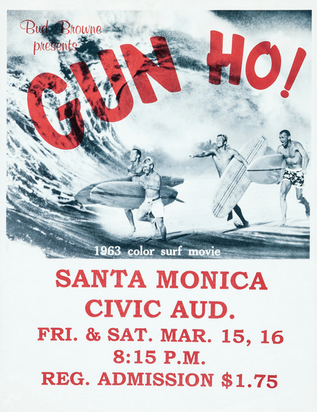 1963 GUN HO - Snorre Film Surfing Movie Poster by Surf Posters
