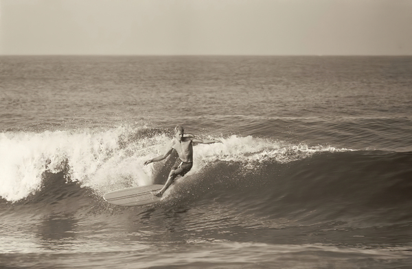 1960 Vintage SURFING PHOTO - Black and White by Surf Posters