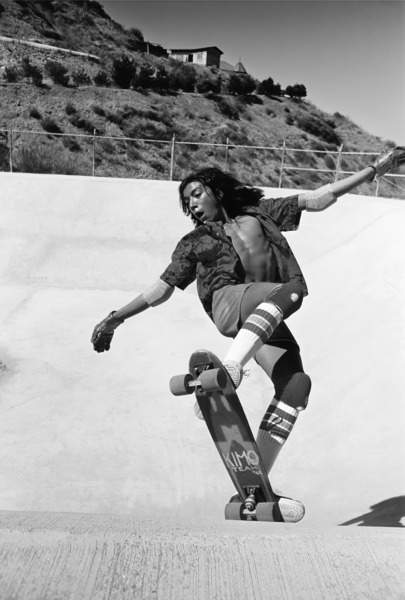 1970 Vintage SKATEBOARDING PHOTO - Black and White by Surf Posters