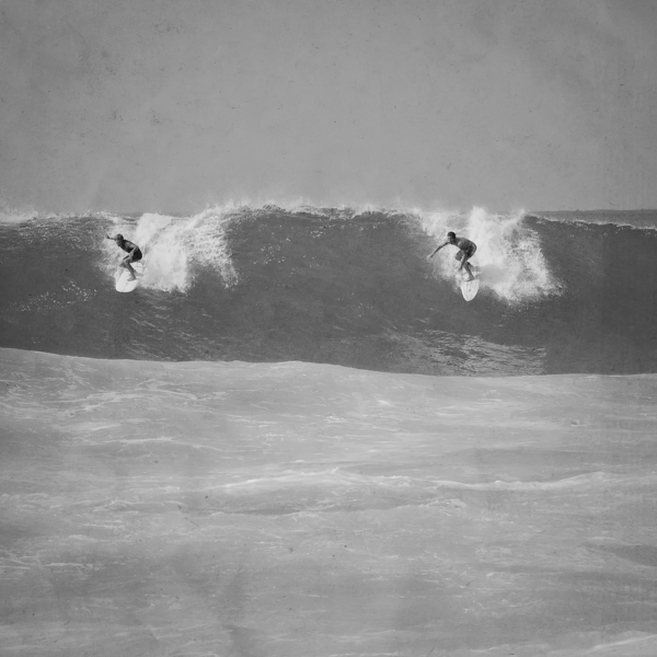 Vintage SURFING PHOTO - Black and White by Surf Posters