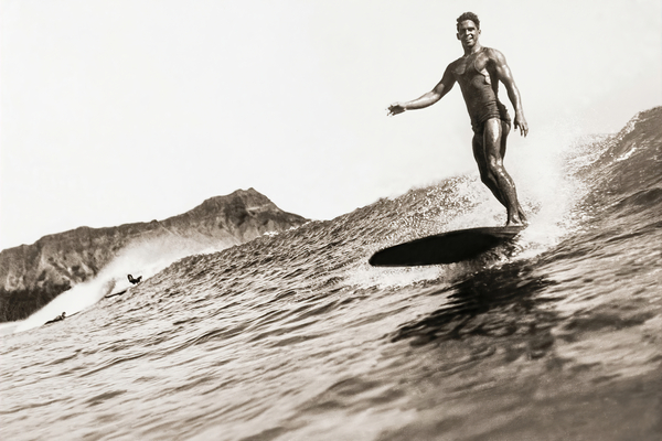 Vintage SURFING PHOTO - Black and White by Surf Posters