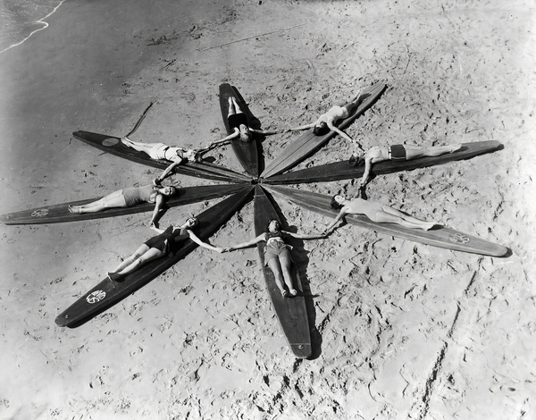 Vintage SURFING PHOTO - Black and White by Surf Posters