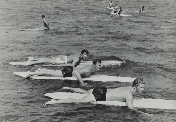Vintage SURFING PHOTO - Black and White by Surf Posters