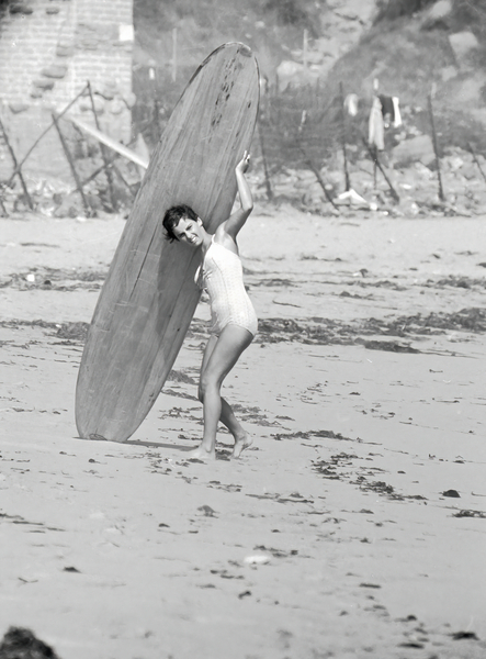 Vintage SURFING PHOTO - Black and White by Surf Posters