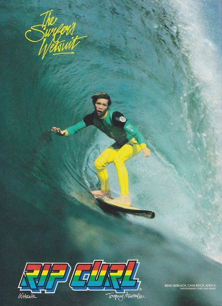 Vintage RIP CURL WETSUITS Surfing Poster by Surf Posters