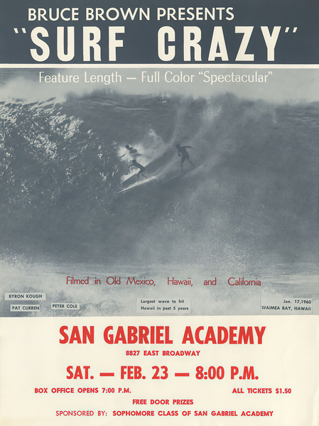 1960 SURF CRAZY - Bruce Brown Surf Movie by Surf Posters