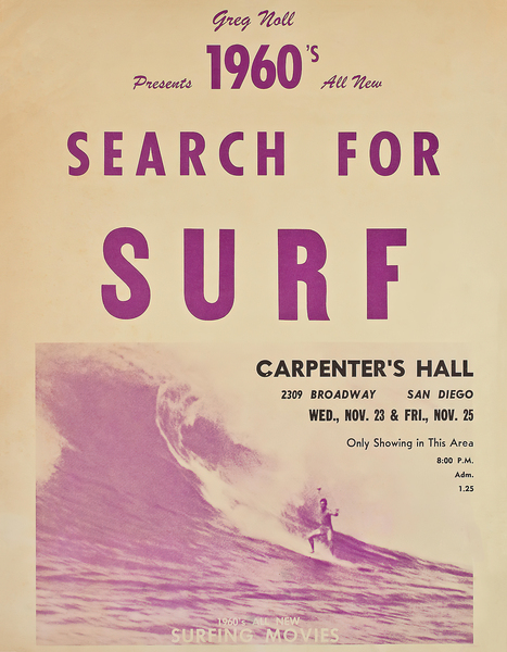 1960 SEARCH FOR SURF - Suring Movie Poster by Surf Posters