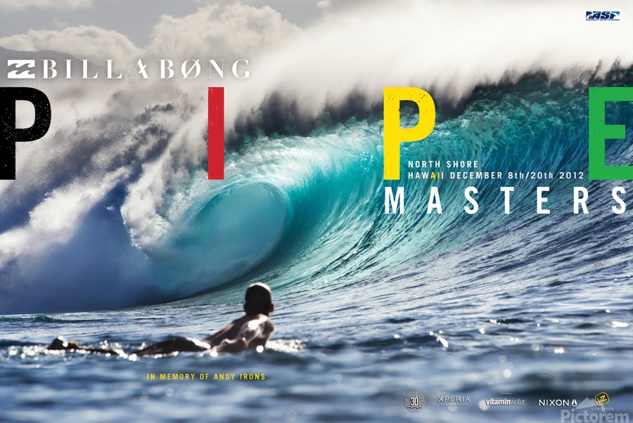 2012 BILLABONG Pipe Masters Surfing Competition Print - Surfing