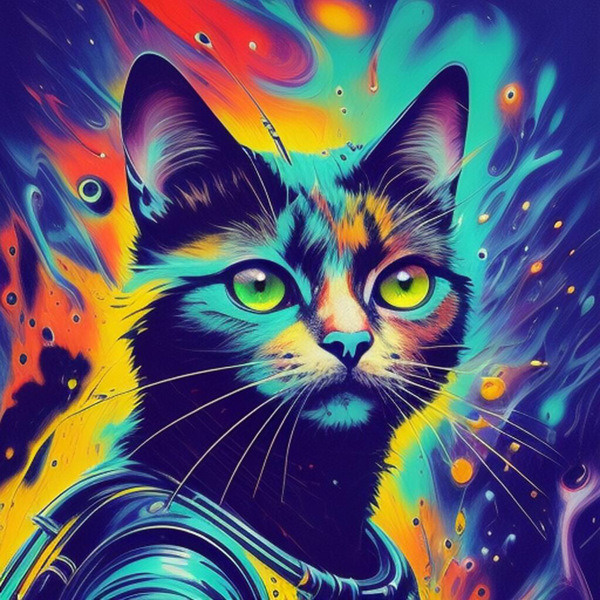 Sci-fi Space Cat  3 Print