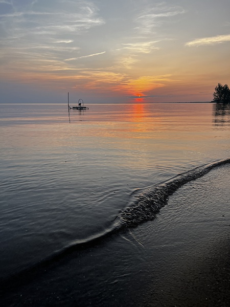 Summer evening at the lake by Sheela Balcome
