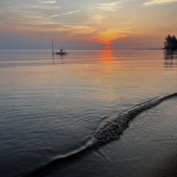 Summer evening at the lake
