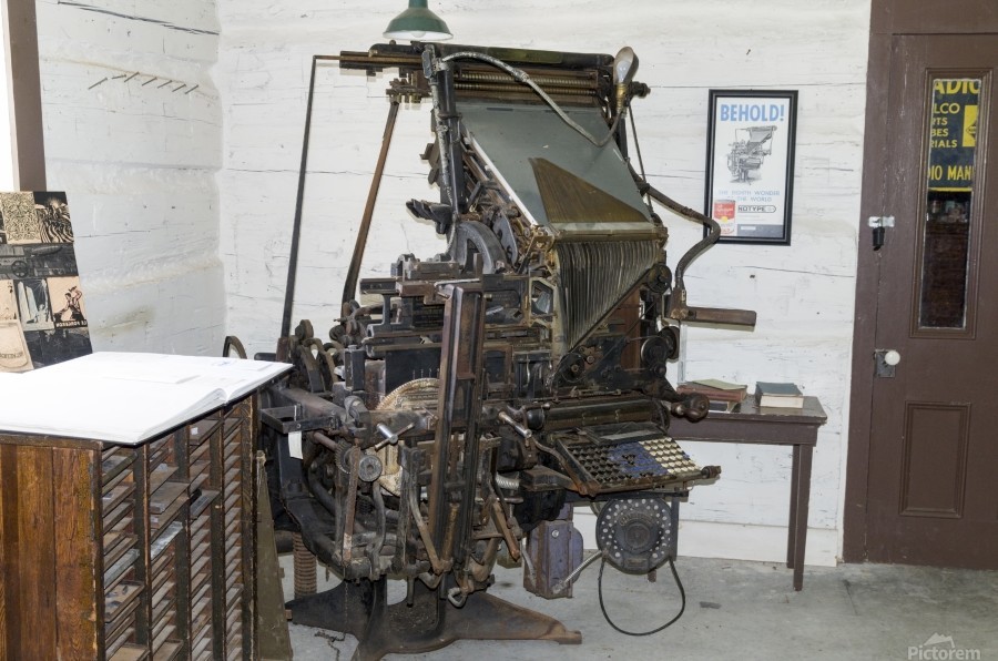 Linotype Machine by Bob Corson Wall Art
