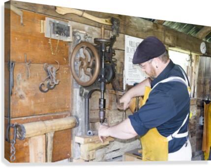 Blacksmith at work Canvas Print