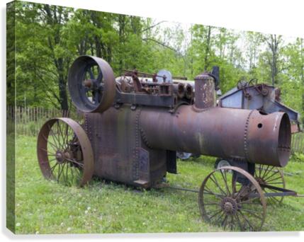 Steam tractor Canvas Print