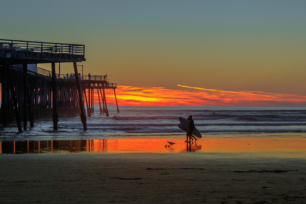 Surfer Sunset Print