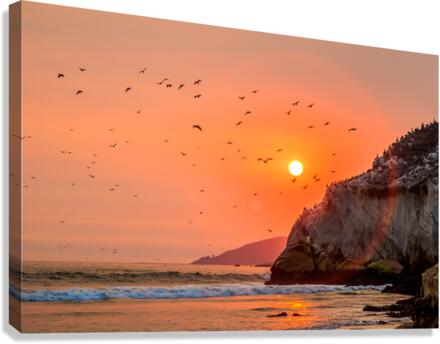 Fire Sunset Canvas Print