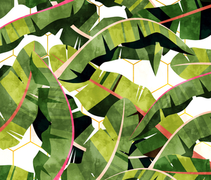 Banana Leaf Salad With Garlic Butter Dressing