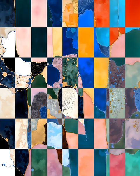 Luxe Checkerboard  Print