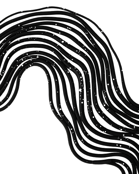 Be Wavy Never Straight Print