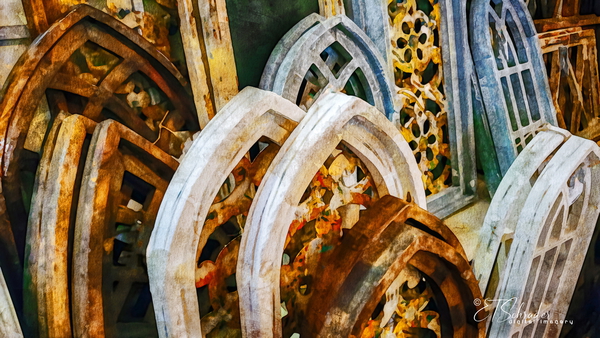 gothic window frames Print