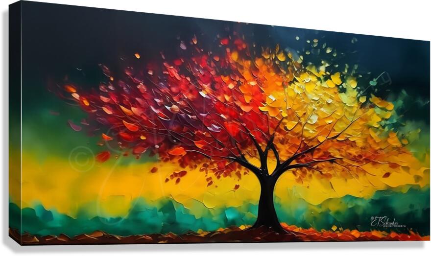 Burning Tree Canvas Print