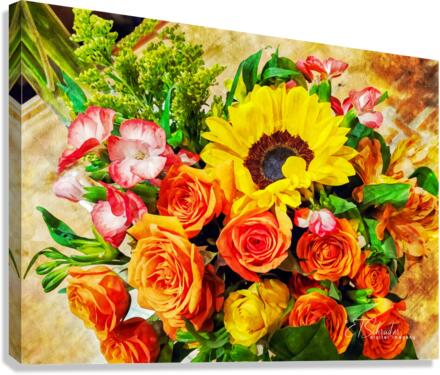 5 flowers Canvas Print