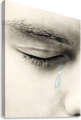 blue tear Canvas Print