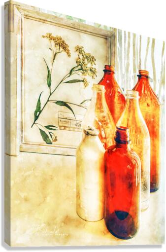 boneset and bottles Canvas Print