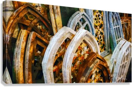 gothic window frames Canvas Print