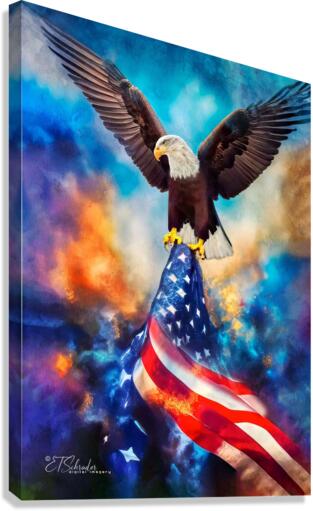 eagle flag Canvas Print