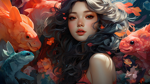 Whimsical illustration with vibrant color and magical creature.