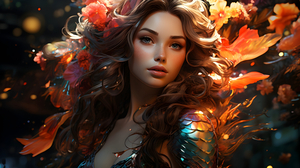 Dazzling Mermaid Illustration.