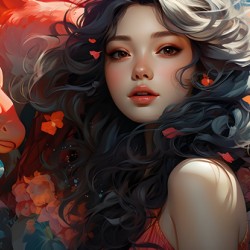 Whimsical illustration with vibrant color and magical creature.