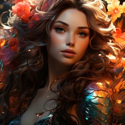 Dazzling Mermaid Illustration.